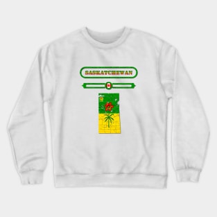 SASKATCHEWAN, CANADA, MAP OF SASKATCHEWAN. SAMER BRASIL Crewneck Sweatshirt